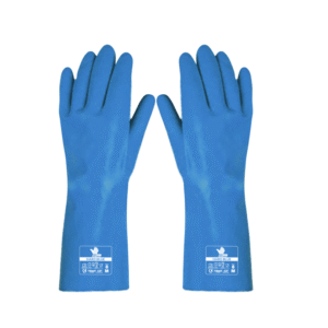 GUANTE HARD BLUE — GUANTE 100% NITRILO CALIBRE 15 SIN FLOCK BOUYAN , TALLA 8,9,10