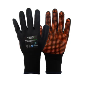 GUANTE MULTIFLEX RECYCLED NYLON NITRILO FOAM 3/4 CON PUNTOS DE NITRILO – L MARCA STEELPRO