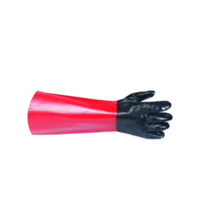 GUANTE RESISTER EN PVC COLOR NEGRO Y ROJO, 16″BOUYAN