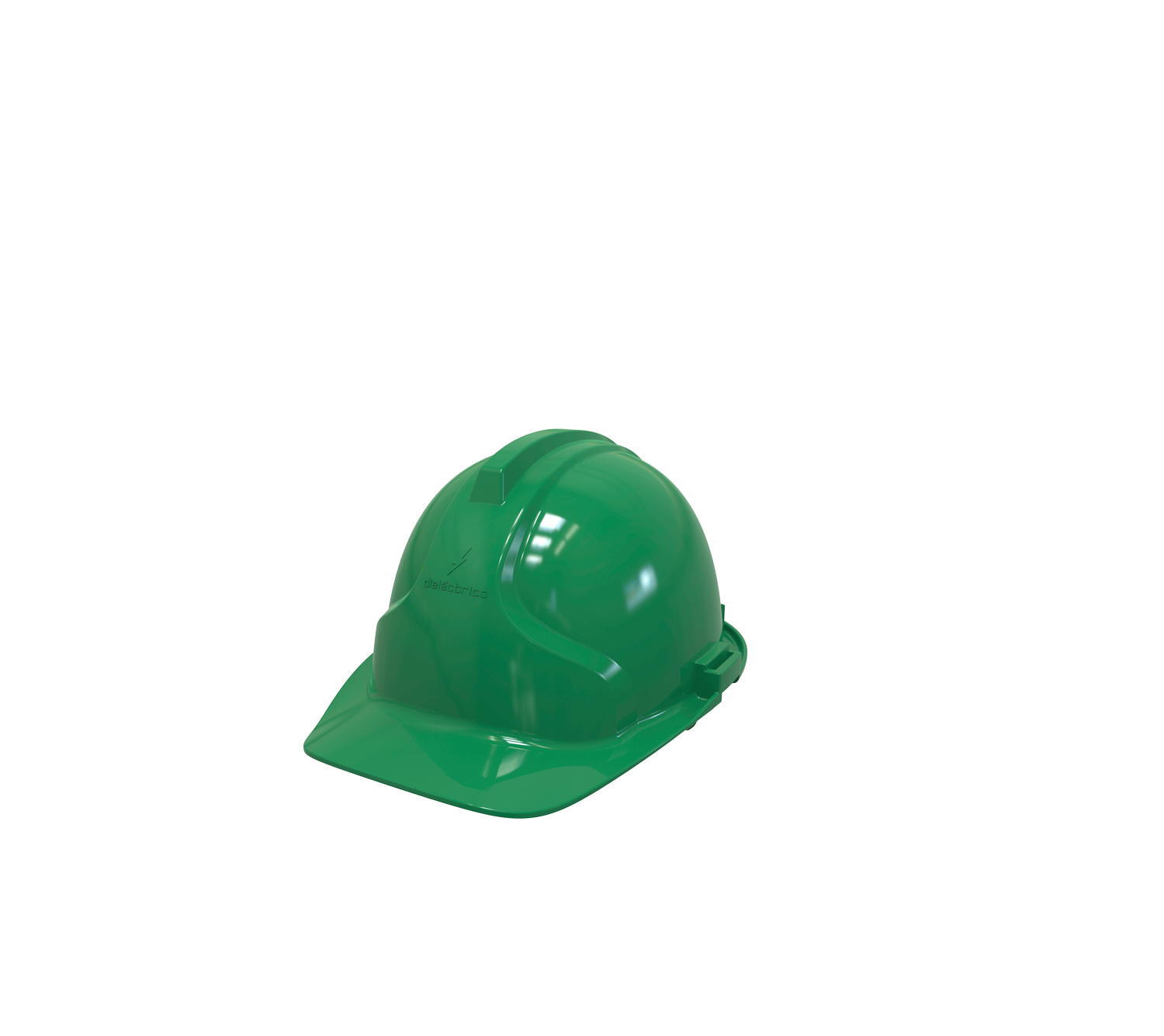 Casco Epi Armour Ratchet Worker dieléctrico fabricado en material de polietileno de alta densidad color Verde Marca EPI Referencia 10-P03R- GG