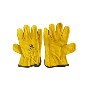 GUANTE CALF 1 GUANTE VAQUETA SENCILLO COLOR AMARILLO BOUYAN TALLA L