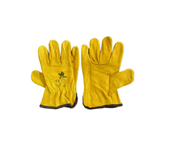 GUANTE CALF 1 GUANTE VAQUETA SENCILLO COLOR AMARILLO BOUYAN TALLA L