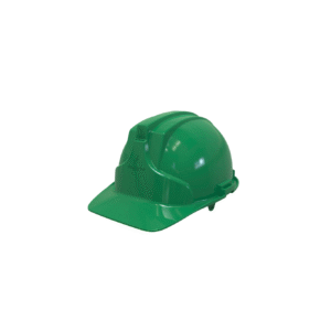 Casco Epi Minero de seguridad con portalámparas, fabricado en polietileno de alta densidad. Ideal para uso en zonas con poca iluminación. Color Verde Marca EPI Referencia CA-P-D22-GG