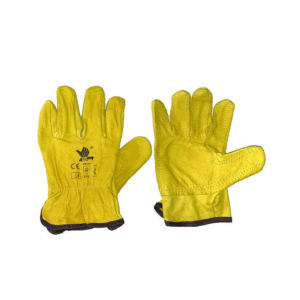 GUANTE CALF 2 GUANTE VAQUETA CON REFUERZO EXTERNO COLOR AMARILLO BOUYAN TALLA L