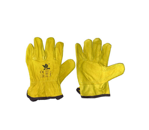GUANTE CALF 2 GUANTE VAQUETA CON REFUERZO EXTERNO COLOR AMARILLO BOUYAN TALLA L