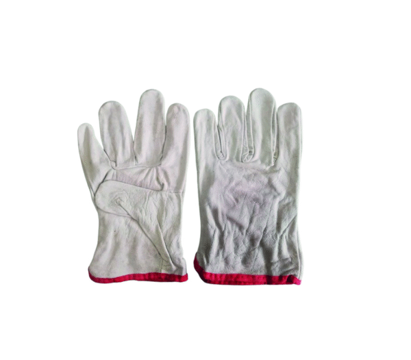 GUANTE CALF W1 GUANTE VAQUETA SENCILLO COLOR BLANCO BOUYAN TALLA L