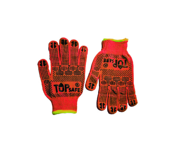 GUANTE ORANGE  RAIN COMFORT TEJIDO HILAZA CON PUNTOS PVC DOBLE CARA AMBIDIESTRO BOUYAN TALLA L (ÚNICA)