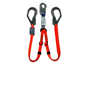 ESLINGA FIJA EN Y – REATA 25MM CON ABSORBEDOR DE CHOQUE, GANCHO DE 3/4
 Y 2 -1/4 DIELECTRICO LINK TECH