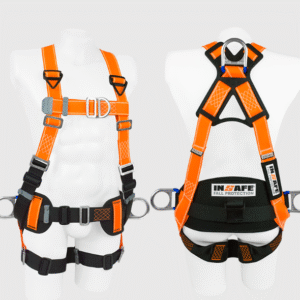 IN 8005-1RX Arnes insafe 4 Argollas en H en Reata Reflectiva con Soporte Lumbar INSAFE