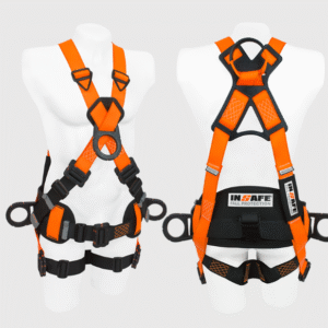 IN 8009-1 Arnes insafe 4 Argollas Dieléctrico con Argolla Dorsal en Reata y Soporte Lumbar INSAFE