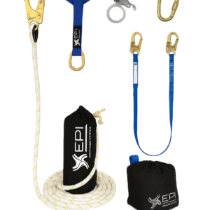 Kit Linea de Vida Epi Vertical de 13 mm de diámetro con gancho de 2 ½” 10 Metros Marca EPI