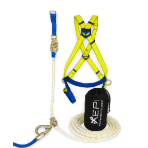 Kit Arnes EPI y Sistema de Linea de Vida Epi Vertical de 16 mm con gancho de ¾” 90 Metros Marca EPI Referencia 50-102A16-90