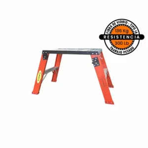 ESCALERA FIBRA DE VIDRIO TIPO BANCO  CAPACIDADACIDAD 136KG FANES
