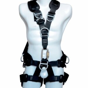 Arnés anticaídas de sujeción pélvico-pectoral en X con 5 puntos de anclaje