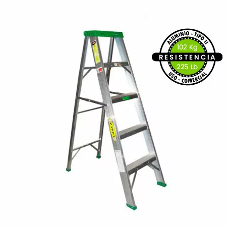 ESCALERA TIJERA ALUMINIO  CAPACIDAD 102KG FANES  10 PASOS 3M