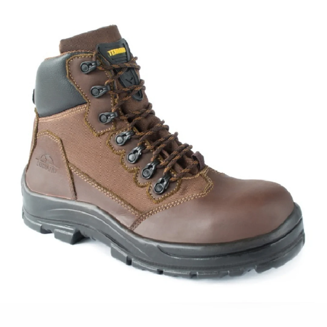 BOTAS DE SEGURIDAD  DIELECTRICA ELITE SEGURIDAD 805 CAFÉ PLANTILLA EN POLIURETANO FORRADA TALLA 35 A 46