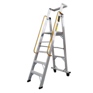 ESCALERA PLATAFORMA 10 PASOS ALUMINIO CON RUEDAS HORN