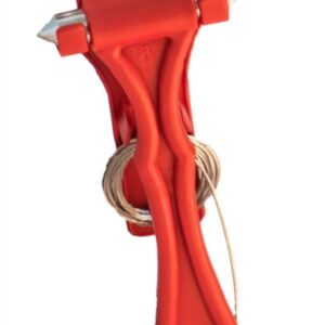 MARTILLO DE SEGURIDAD ROMPE VIDRIOS CON GUAYA.