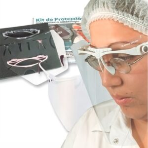 TIPO CARETA, PARA KIT DE PROTECCIÓN MÉDICOS U ODONTÓLOGOS BOLSA DE 3