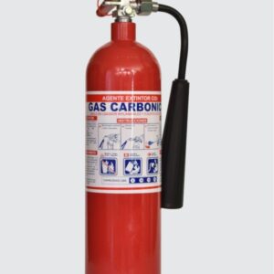 Extintor CO₂ de 5 libras.
