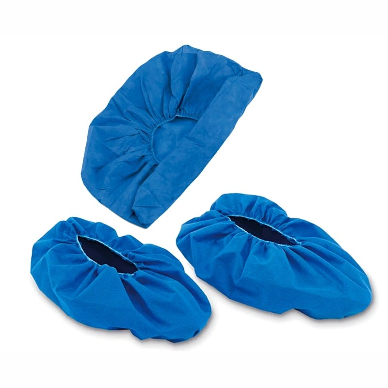 POLAINAS ANTIDESLIZANTES Y GORRO QUIRÚRGICO.
