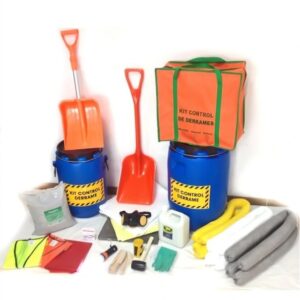 Kit control derrame 20 galones con caneca y sin pala