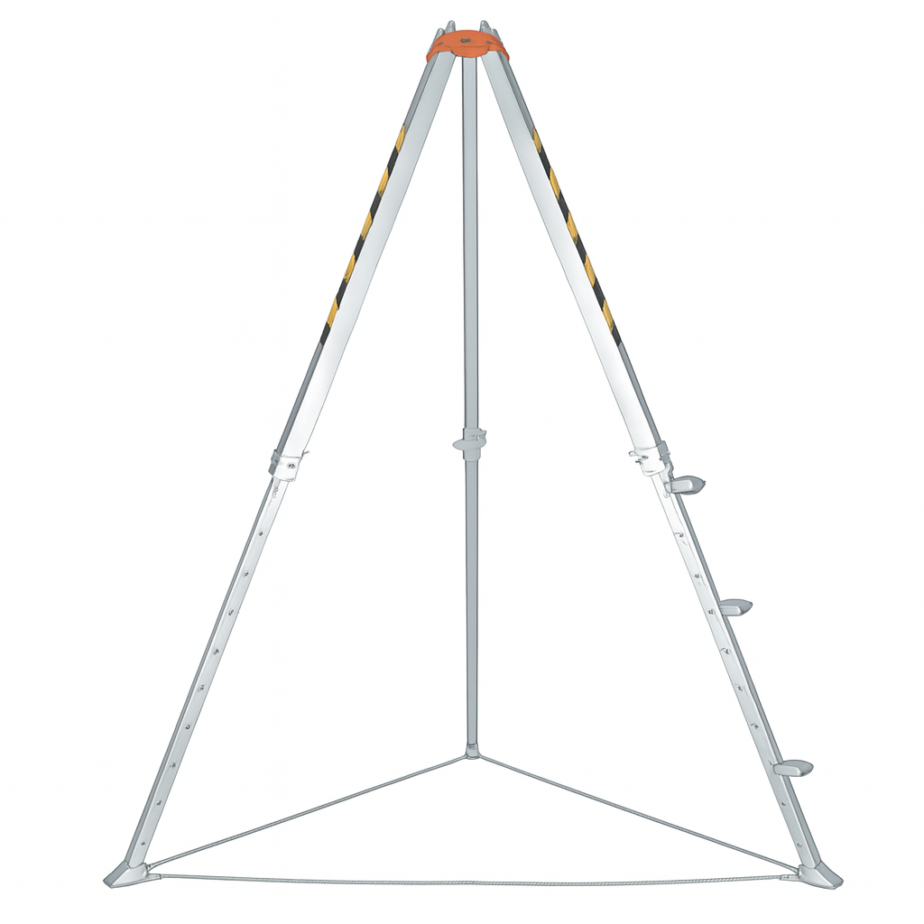 trípode de seguridad en aluminio aeronáutico