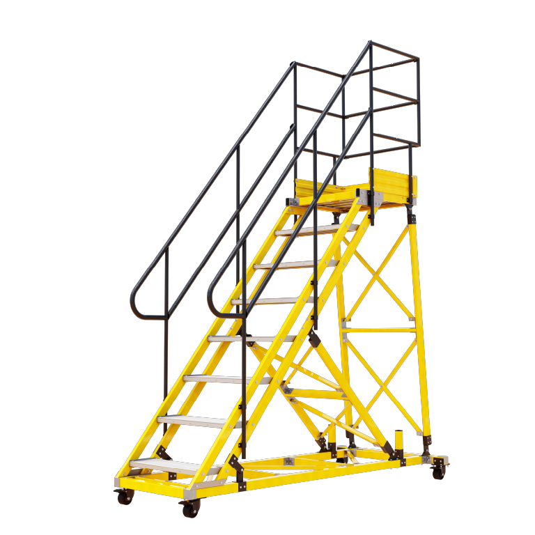 ESCALERA TIPO AVION 12 PASOS FIBRA DE VIDRIO (ALTURA PLATAFORMA 3,00m) HORN