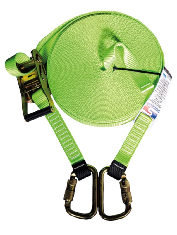 Línea de vida en reata horizontal temporal 20 metros