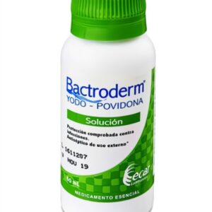 YODOPOVIDONA O BACTRODERM SOLUCIÓN x 60 ml. PRESENTACIÓN FRASCO PLÁSTICO x UNIDAD