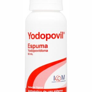 YODOPOVIDONA O BACTRODERM ESPUMA x 60 ml. PRESENTACIÓN FRASCO PLÁSTICO x UNIDAD