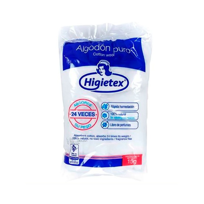 ALGODÓN EN ZIG ZAG x 15 g. PRESENTACIÓN PAQUETE x UNIDAD