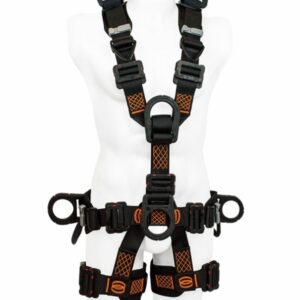 Arnés dieléctrico anticaídas de sujeción pélvico-pectoral en H con 5 puntos de anclaje
