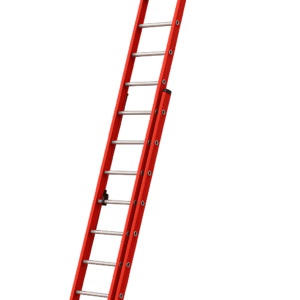 ESCALERA EXTENSIÓN  FIBRA DE VIDRIO 3 SECCIONES  CAPACIDAD 136KG FANES 18 PASOS