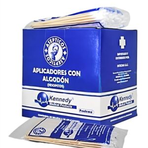 APLICADORES ASÉPTICOS. PUNTA ALGODÓN. CAJA x 50 BOLSAS. PAQUETE DE 20 UDS.