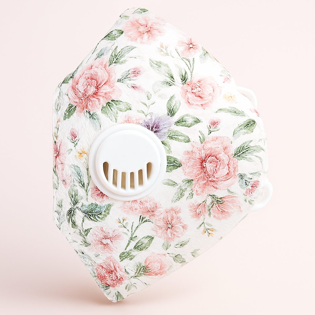 TAPABOCA KN95 CON VÁLVULA ESTAMPADO