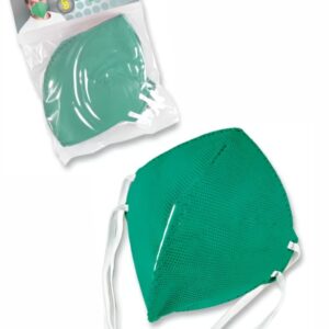 11909100. MASCARILLA PARA POLVO, TERMOSELLADA. PAQUETE POR 5 UNIDADES. COLOR VERDE