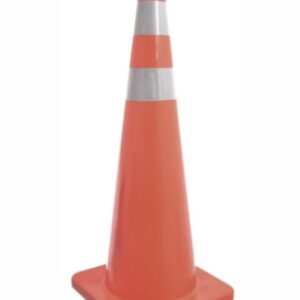 Cono de Tráfico Rígido PVC 90 cm Base Cuadrada