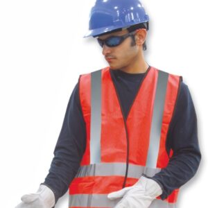 Chaleco Reflectivo Poliéster Alta Visibilidad Naranja