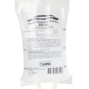 CLORURO DE SODIO AL 0,9% – BOLSA POR 250 ml UNIDAD.