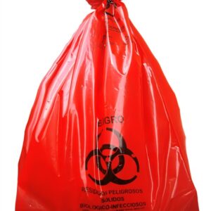 BOLSA ROJA PARA DISPOSICIÓN DE DESECHOS O RIESGO BIOLÓGICO 60 x 79 cm