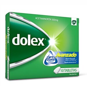 DOLEX 500 mg PRESENTACIÓN SOBRE x 10 TABLETAS.