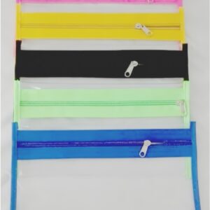 CARTUCHERA EN VINILIO TRANSPARENTE PARA USOS VARIOS