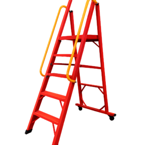 ESCALERA PLATAFORMA 10 PASOS FIBRA DE VIDRIO CON RUEDAS HORN