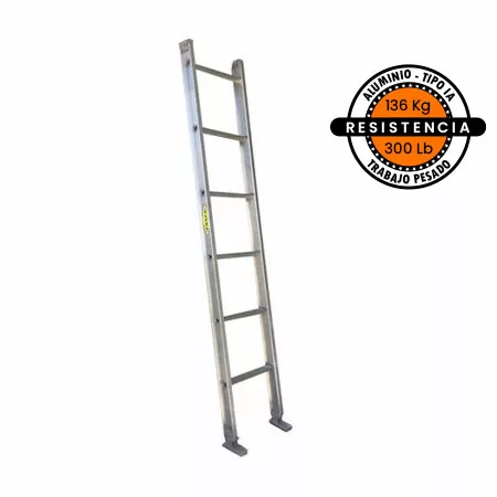 ESCALERA ALUMINIO PARED PELDAÑO PLANO  CAPACIDAD136KG FANES 10 PASOS 3.5M