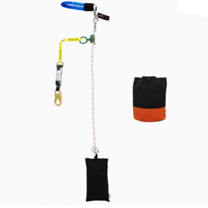 KIT LÍNEA DE VIDA VERTICAL PORTÁTIL EN CUERDA 14MM – BLANCO / NARANJA MARCA XP