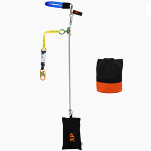 KIT LÍNEA DE VIDA VERTICAL PORTÁTIL EN CUERDA 16MM – BLANCO / NARANJA MARCA XP