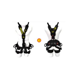 ARNÉS DIELÉCTRICO 9000V EN X 4 ARGOLLAS CON SOPORTE LUMBAR – NARANJA / NEGRO MARCA XP