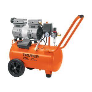 COMPRESOR DE AIRE, SILENCIOSO LIBRE DE ACEITE, 25 L, 2 HP TRUPER REFERENCIA COMP-25Q CODIGO: 102958