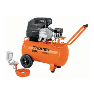KIT COMPRESOR LUB, 50L, MANGUERA Y PISTOLA GRAV,127V, TRUPER TRUPER REFERENCIA COMP-KIT50 CODIGO: 16095